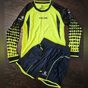 KELME Soccer Goalkeeper Padded Uniform Kit, Youth Size 8